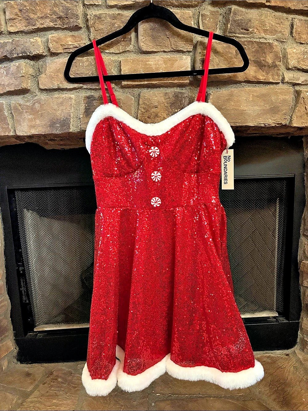 NWT Santa Claus Skater Dress Red & White Large
